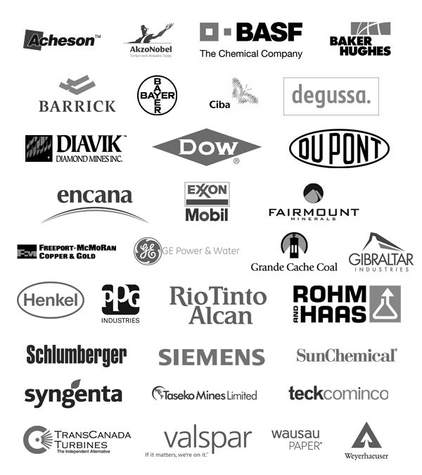 Client logos in black