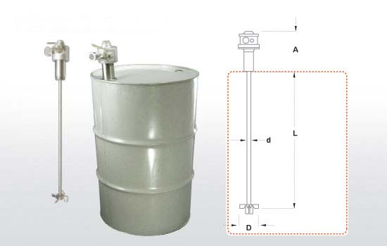 COSMOSTAR 55 Gallon Pneumatic Agitator Clamp Mount Tank Barrel Drum Mixer 
