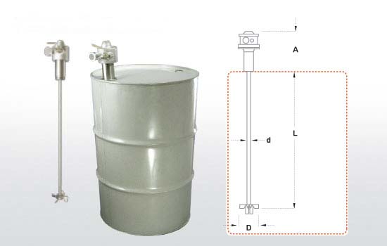 55 Gallon Drum Mixer Bung Mount