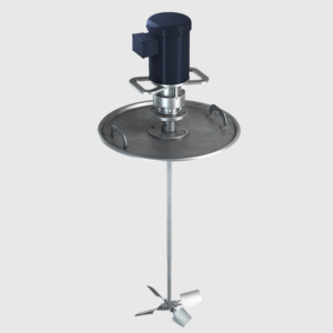 Tote Mixer – Electric Motor, Gear Drive – 0.5 HP – ITM 7505 Drum Lid SS Mount – Single Collapsible Dynaflow Impeller – Single Phase